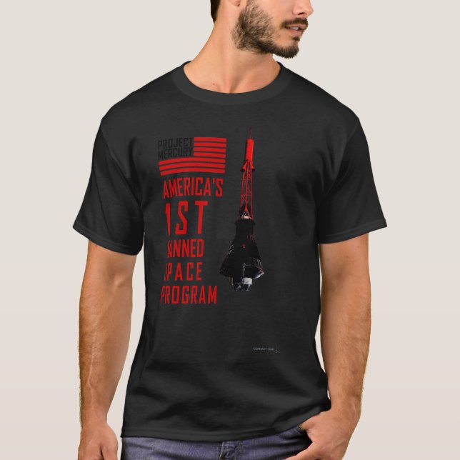Project Mercury America'S 1St Manned Space Program T-Shirt (Front)