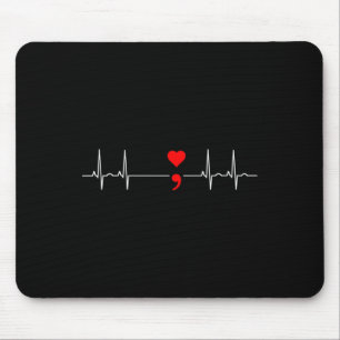 Project Semicolon Hoodie Suicide Prevention Shirt Mouse Pad