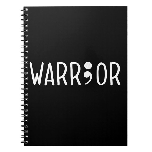 Project Semicolon Warrior Notebook (Front)
