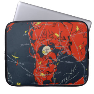 Projected Global Air Routes World Laptop Sleeve