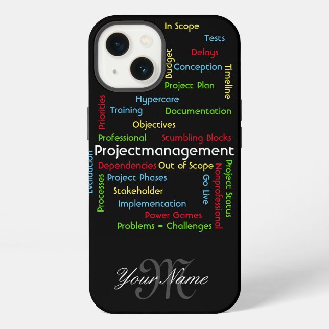Projectmanagement terms for Projectmanagers iPhone Case (Back)