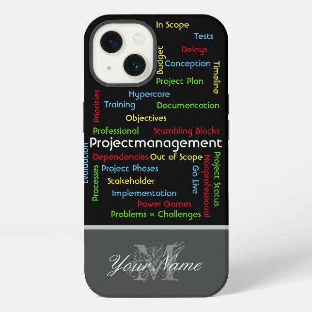 Projectmanagement terms for Projectmanagers iPhone Case (Back)