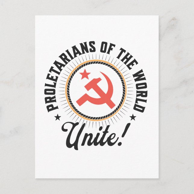 Proletarians of the World Unite! Postcard (Front)