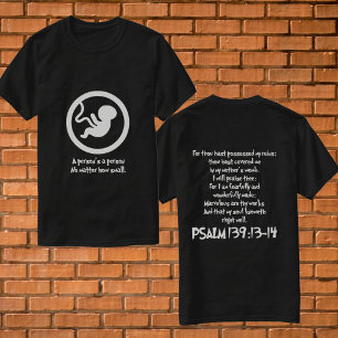 Prolife Christian A Person's A Person Conservative T-Shirt