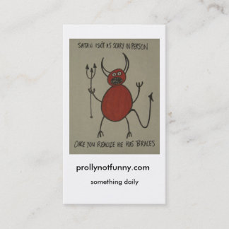 prollynotfunny.com, something daily business card