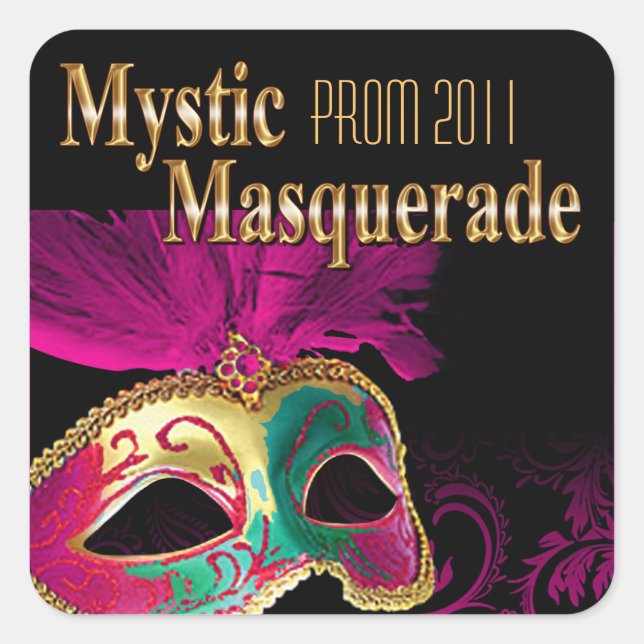 Prom 2011 Mystic Masquerade Party Square Sticker (Front)
