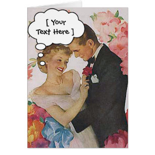 Prom Couple Blank Bubble Card