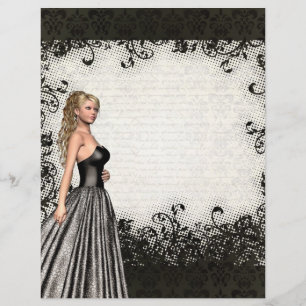 Prom girl in a black dress flyer