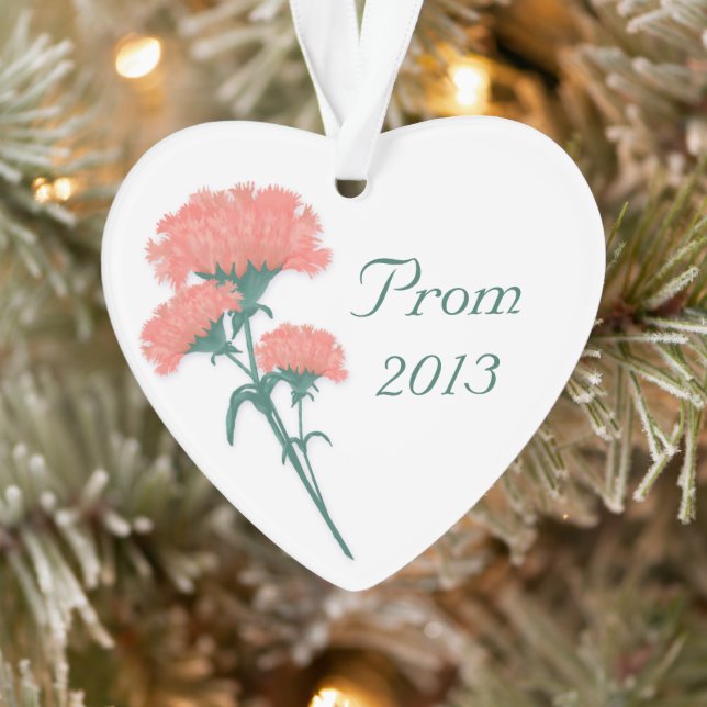 Prom Keepsake with Traditional Pink Carnations Ornament (Tree)