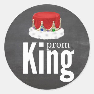 Prom King Classic Round Sticker