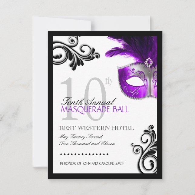 Prom Masquerade Invitation (Front)
