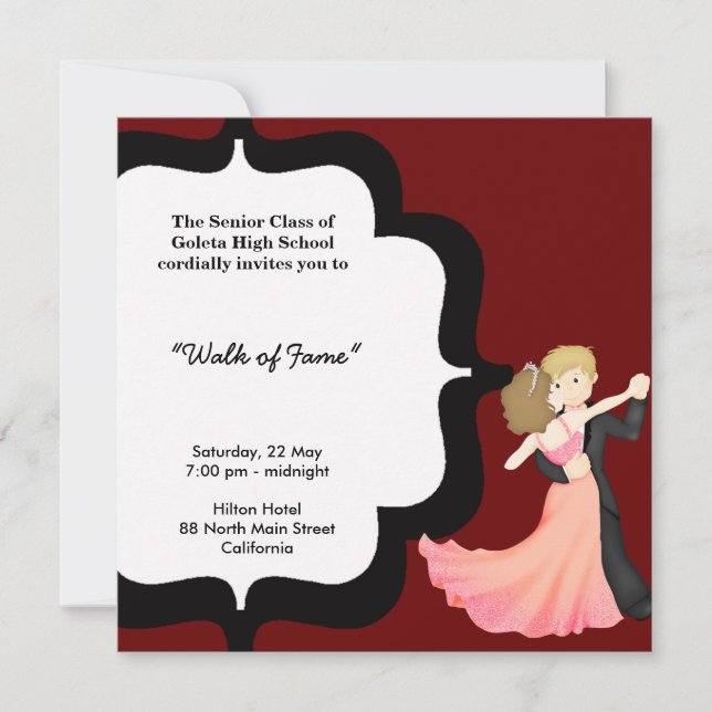 Prom Night Dance Invitation (Front)