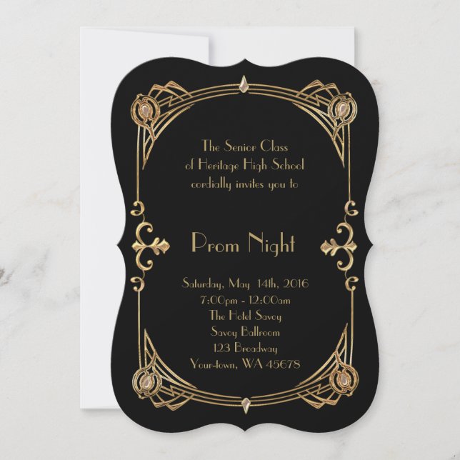 Prom Night Empire style Invitation (Front)