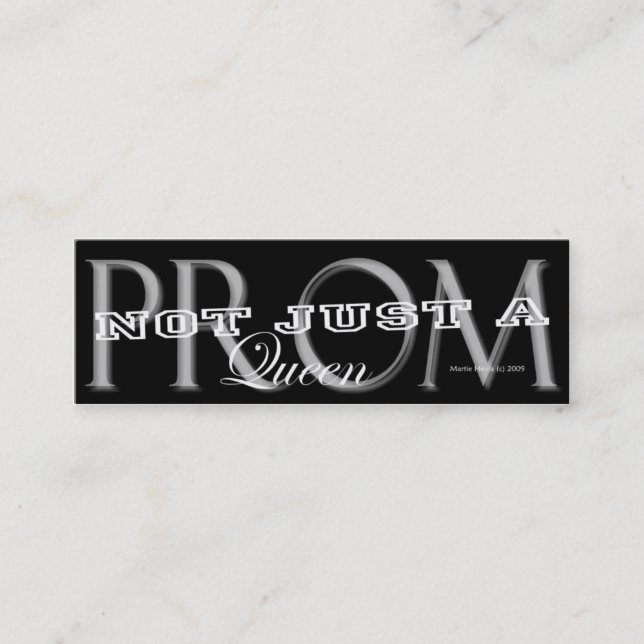 Prom Queen - Social Media Personal Card (Front)
