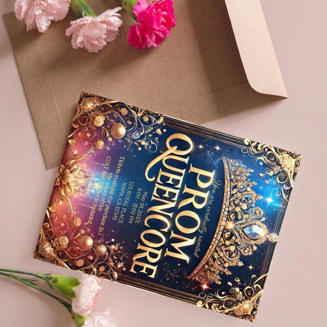 Prom Queencore Invitation : stunning royal theme (Creator Uploaded)