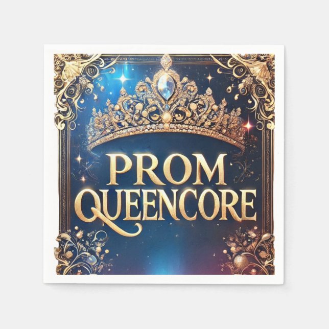 Prom Queencore Invitation : stunning royal theme Napkin (Front)