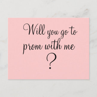 Prom with me? Yes/No Postcard