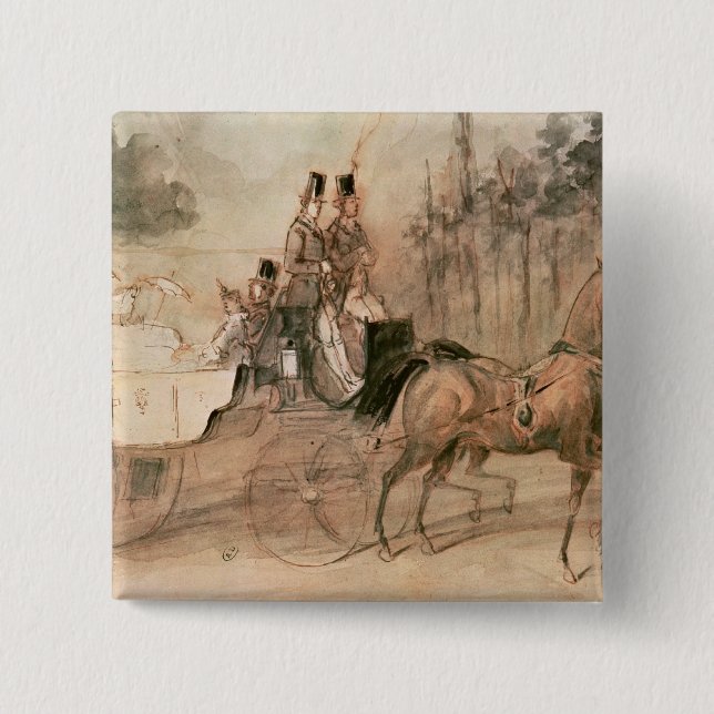 Promenade au Bois 15 Cm Square Badge (Front)