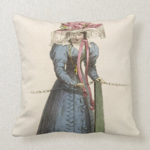 Promenade Dress, fashion plate from Ackermann's Re Cushion
