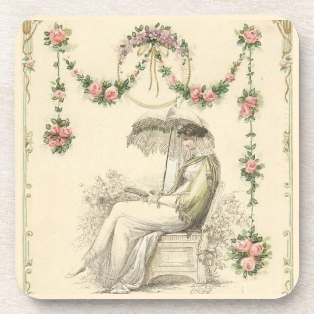 'Promenade Dress' Regency fashionplate    Coaster (Front)