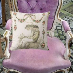 'Promenade Dress' Regency fashionplate Cushion