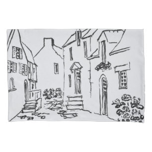 Promenade du Ruicard   La Roche-Bernard, Brittany Pillowcase