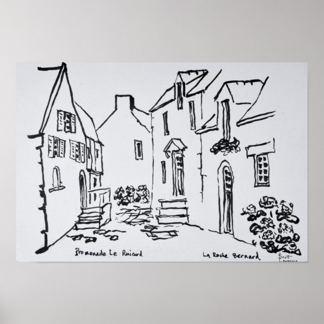 Promenade du Ruicard | La Roche-Bernard, Brittany Poster (Front)