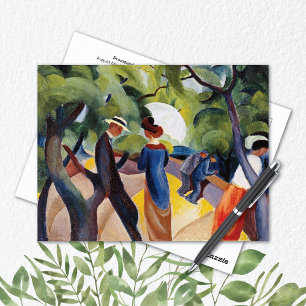 Promenade in Park August Macke Postcard