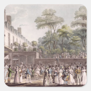 Promenade in the Turkish Garden Square Sticker