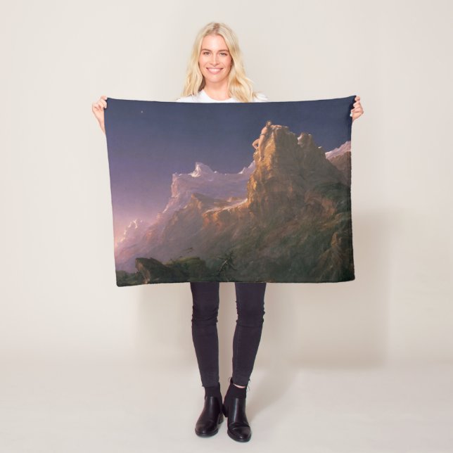 Prometheus Bound (by Thomas Cole) Fleece Blanket (In Situ)