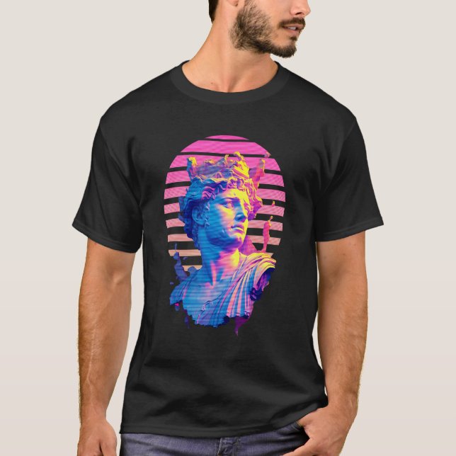 Prometheus Vaporwave Aesthetic Greek God Retrowave T-Shirt (Front)