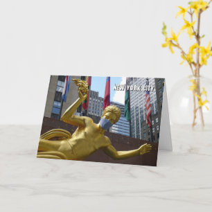 Prometheus wearing a face mask - NYC card