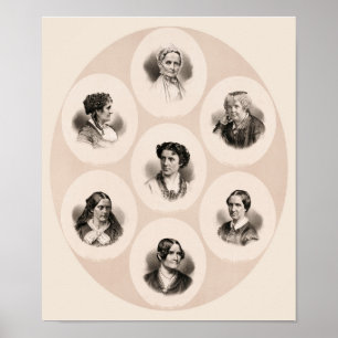 Prominent Figures Of The Suffrage Movement Poster