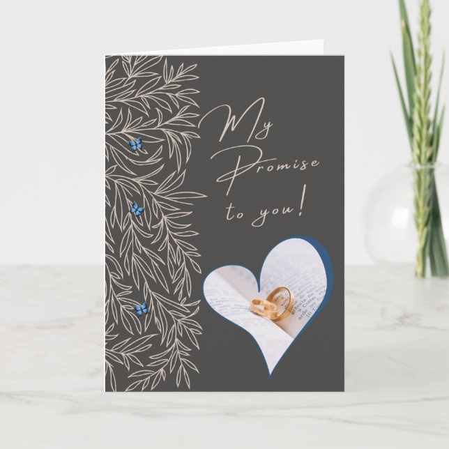 "Promise of Love" Wedding  Card (Front)