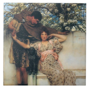 Promise of Spring (by Lawrence Alma-Tadema) Ceramic Tile