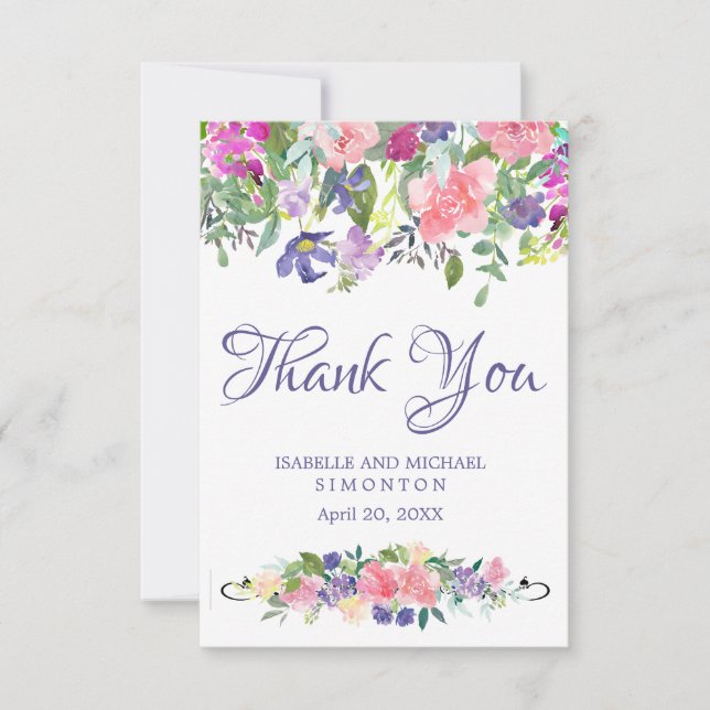 Promise of Spring Custom Wedding Thank You Notes Invitation (Front)