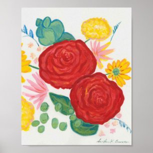 PROMISE ROSE Elegant Watercolor Floral Poster
