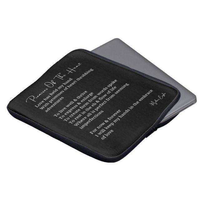 Promises of the heart love poem poster wall art  laptop sleeve (Front Top)