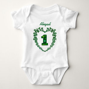 PROMO5 St Patricks Day Lucky 1st Birthday Baby Bodysuit