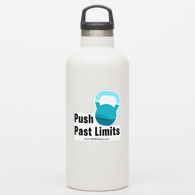 Promo Athlete Coach Kettlebell Push Past Limits (Waterbottle)
