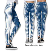 Promo Company Name Blue & White Halftone Pattern