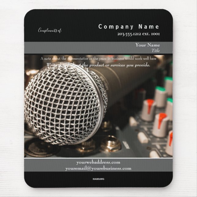 Promo Mouse Pad Recording Studio - HAMbyWG (Front)