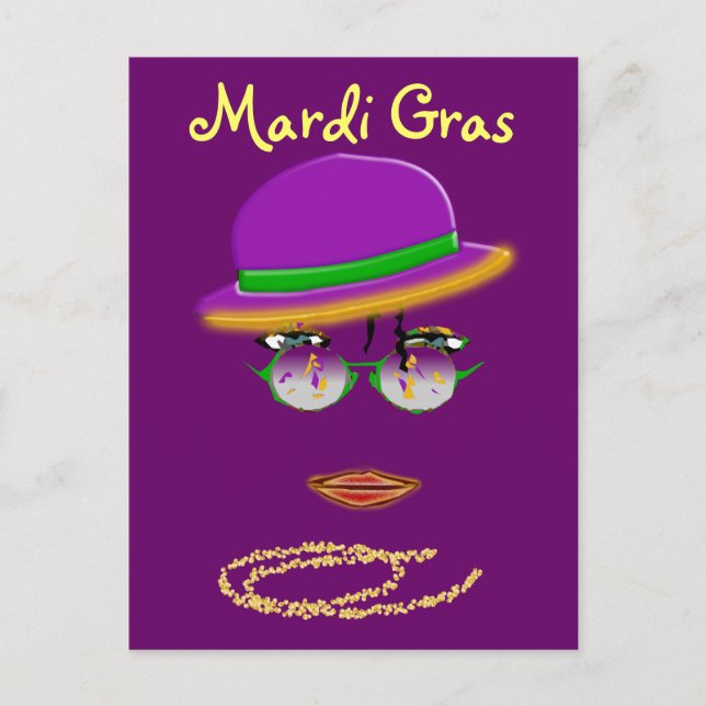 Promo Postcard Mardi Gras Party New Orleans LA (Front)