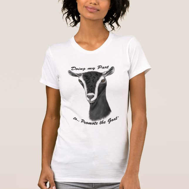 Promote the Goat - Alpine Goat Portrait T-Shirt (Front)