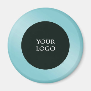 Promote Your Own Business Logo, Blue Metallic Magnet