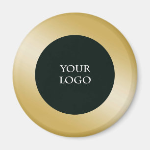 Promote Your Own Business Logo, Gold Magnet