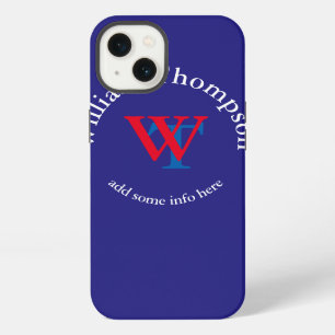 promote yourself logo monogram red/blue iPhone 13 case