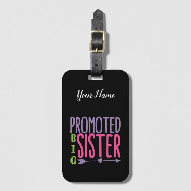 Promoted Big Sister - Big Sister Reveal Luggage Tag (Front Vertical)