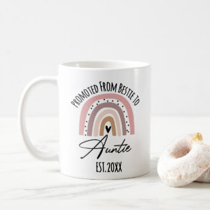 Promoted From Bestie To Auntie, Aunt To Be Gift Coffee Mug