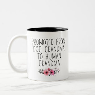 Promoted From Dog Grandma to Human Grandma Two-Ton Two-Tone Coffee Mug